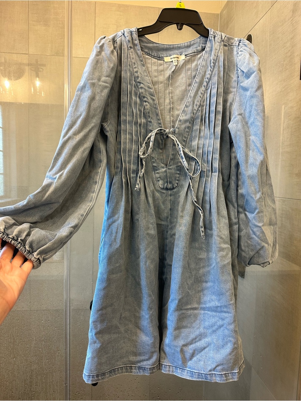 Long Sleeve Denim Romper
